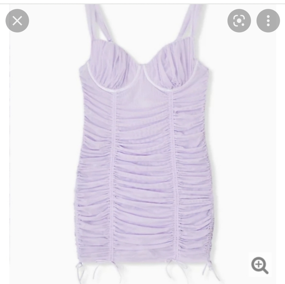 Torrid lilac mesh drawstring chemise